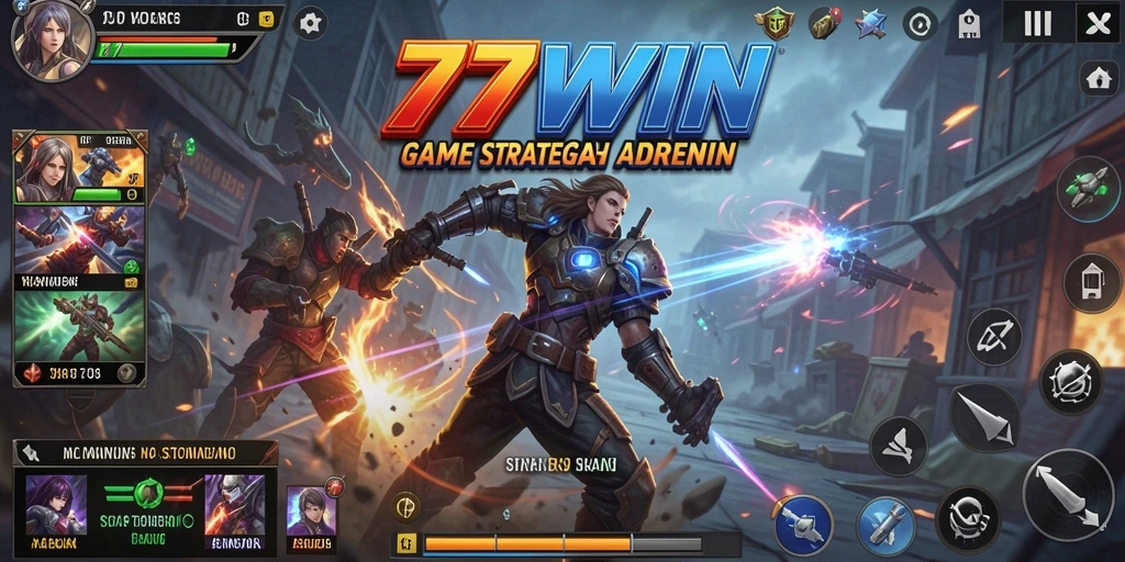 Screenshot gameplay 77WIN yang menunjukkan aksi strategi menegangkan.