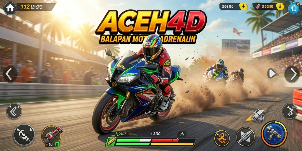 Gameplay menarik di ACEH4D dengan balapan motor seru.
