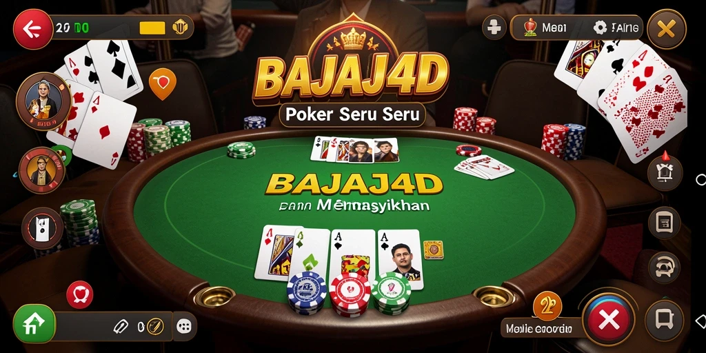 Tangkapan layar BAJAJ4D menampilkan serunya bermain Poker dengan teman.