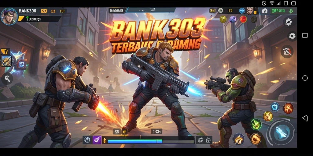 Screenshot BANK303 menampilkan aksi pertarungan yang intens.