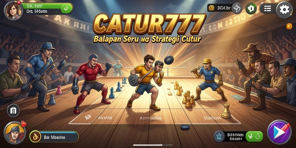 Tampilan gameplay seru dari CATUR777 dengan trek balapan yang menantang.