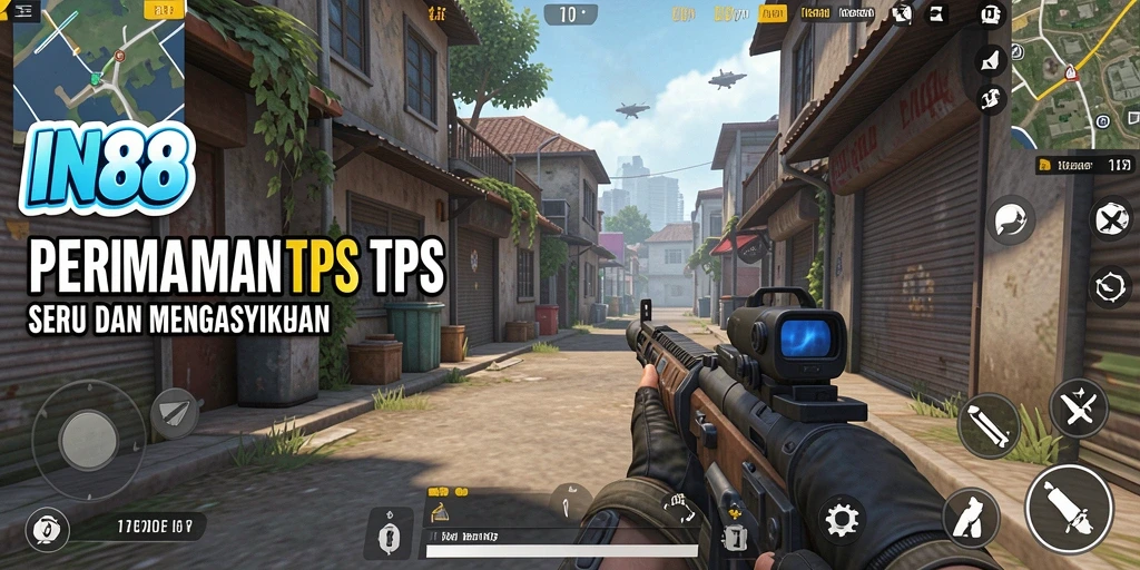 Tampilan gameplay seru di IN88 dengan aksi tembak-menembak.