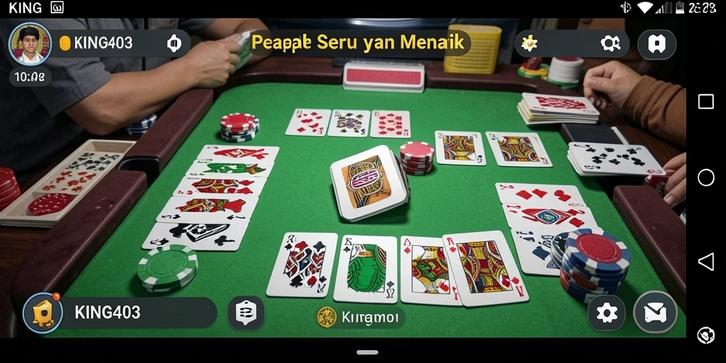 Tangkapan layar KING403 menunjukkan momen seru bermain Gaple.