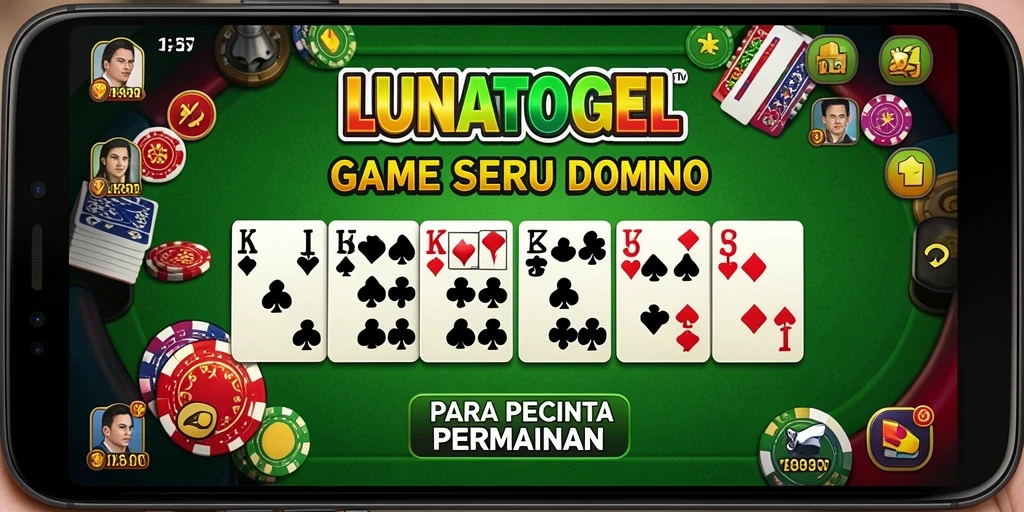 Gameplay menarik LUNATOGEL dengan domino yang seru.