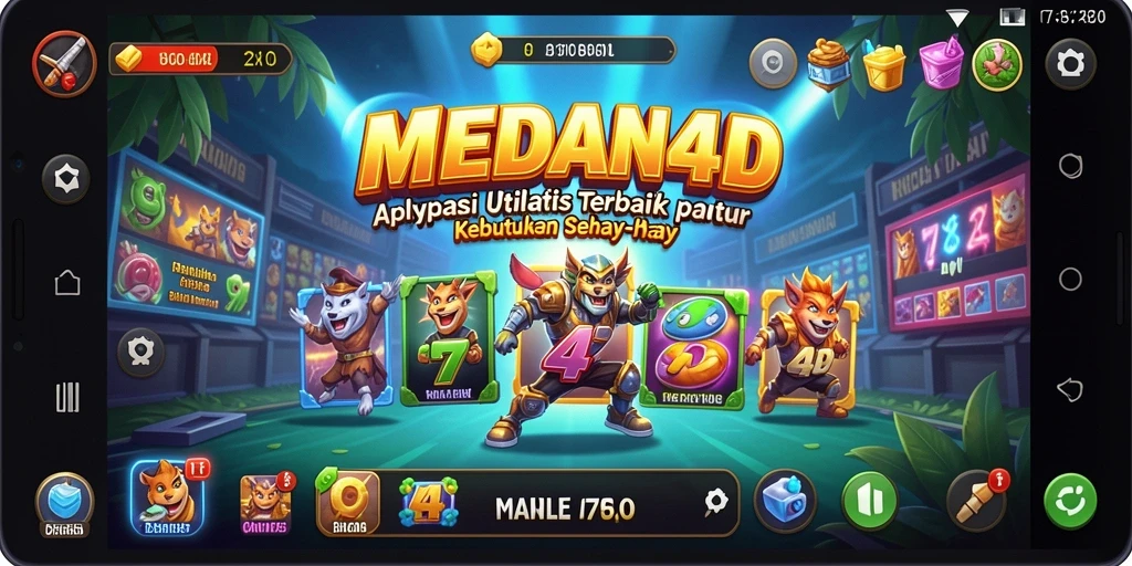 Screenshot utama MEDAN4D yang menunjukkan fitur-fitur utilitas yang berguna.