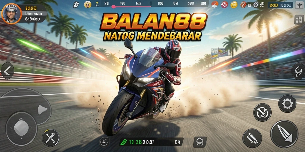 Tangkapan layar POA88 menampilkan balapan motor yang intens dan mendebarkan.