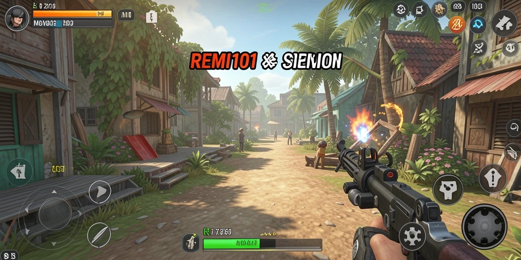 Tampilan gameplay dari REMI101 yang menunjukkan aktivitas seru dalam simulation.
