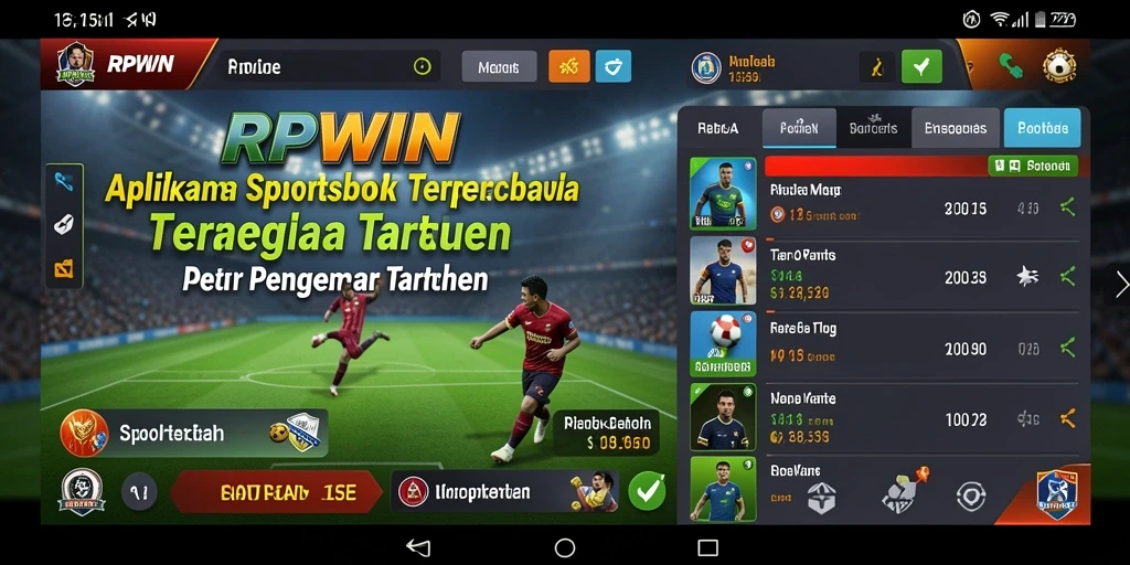 Screenshot utama RPWIN menampilkan gameplay Sportsbook yang menarik.