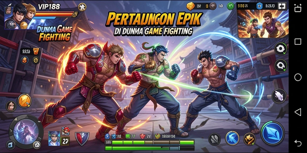 Tampilan pertarungan seru dengan karakter unik di VIP188.