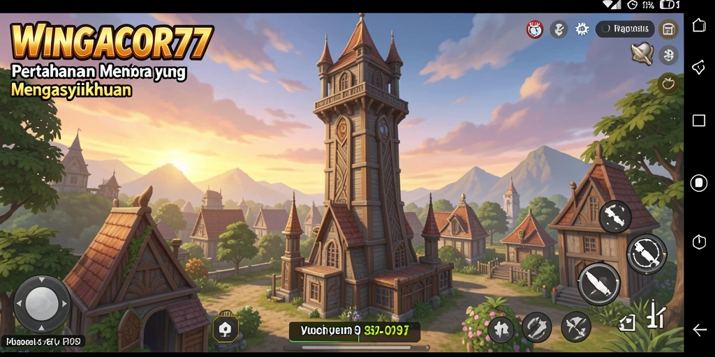 Tampilan gameplay menarik dari WINGACOR77 dalam Tower Defense.